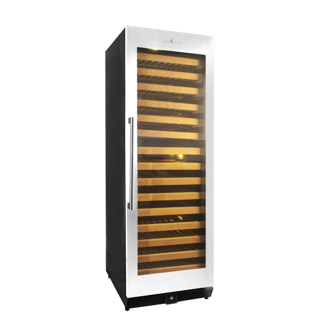 Kings Bottle - 72 Tall Beer And Wine Refrigerator Combo With Glass Door  with Stainless Steel Trim - LIENDE